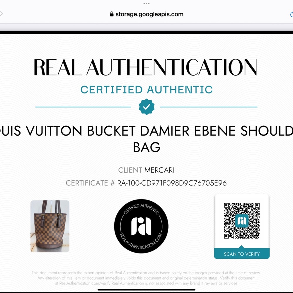 Louis Vuitton Bucket Damier Ebene Shoulder Bag